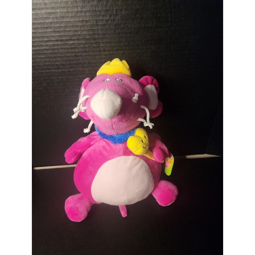 Sugar Loaf Toys Pink Rat Plush 2008 Crown Smiley Face Stuffed Animal NWT